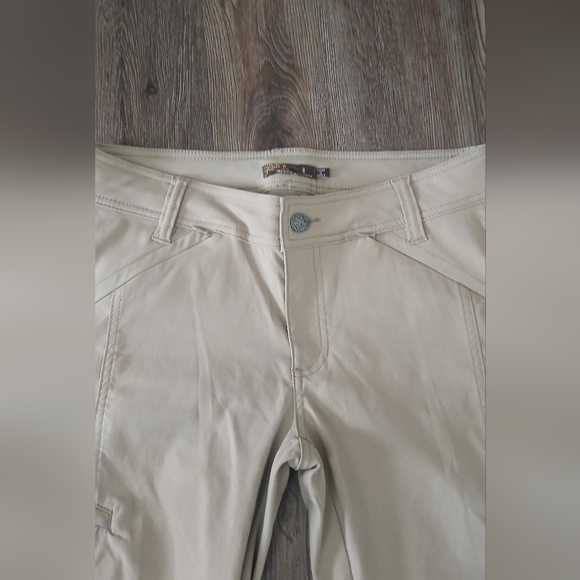PrAna Women’s Stretch Zion Mid Rise Pant Tan Roll Up Hiking Outdoor Size 8 - Picture 6 of 12